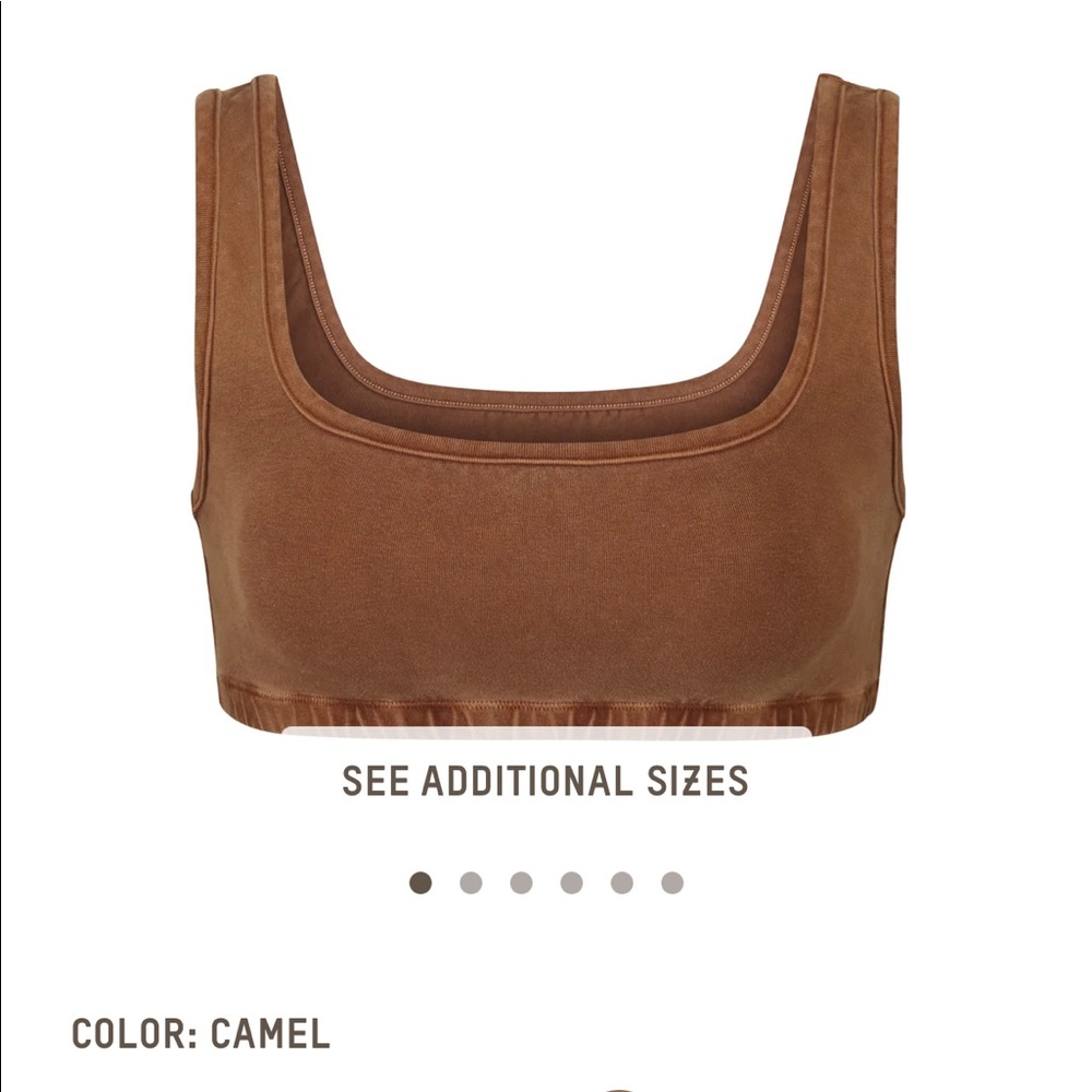 SKIMS OUTDOOR WIDE NECK BRALETTE | CAMEL